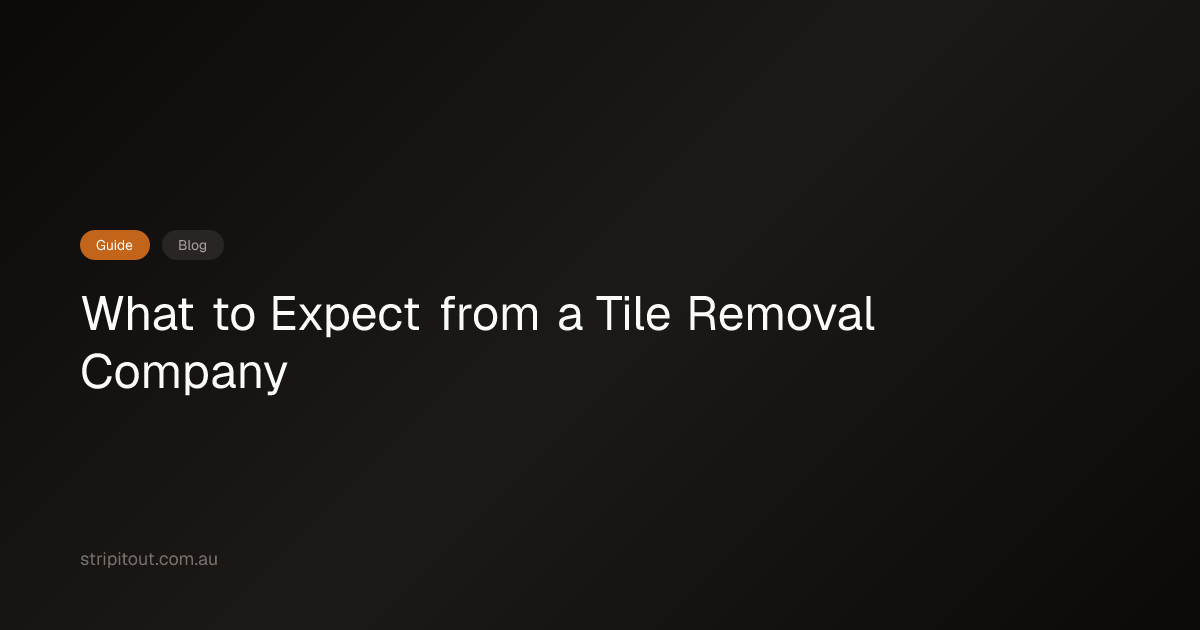What to Expect from a Tile Removal Company